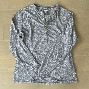 Bonobos heather blue long sleeve henley in small
